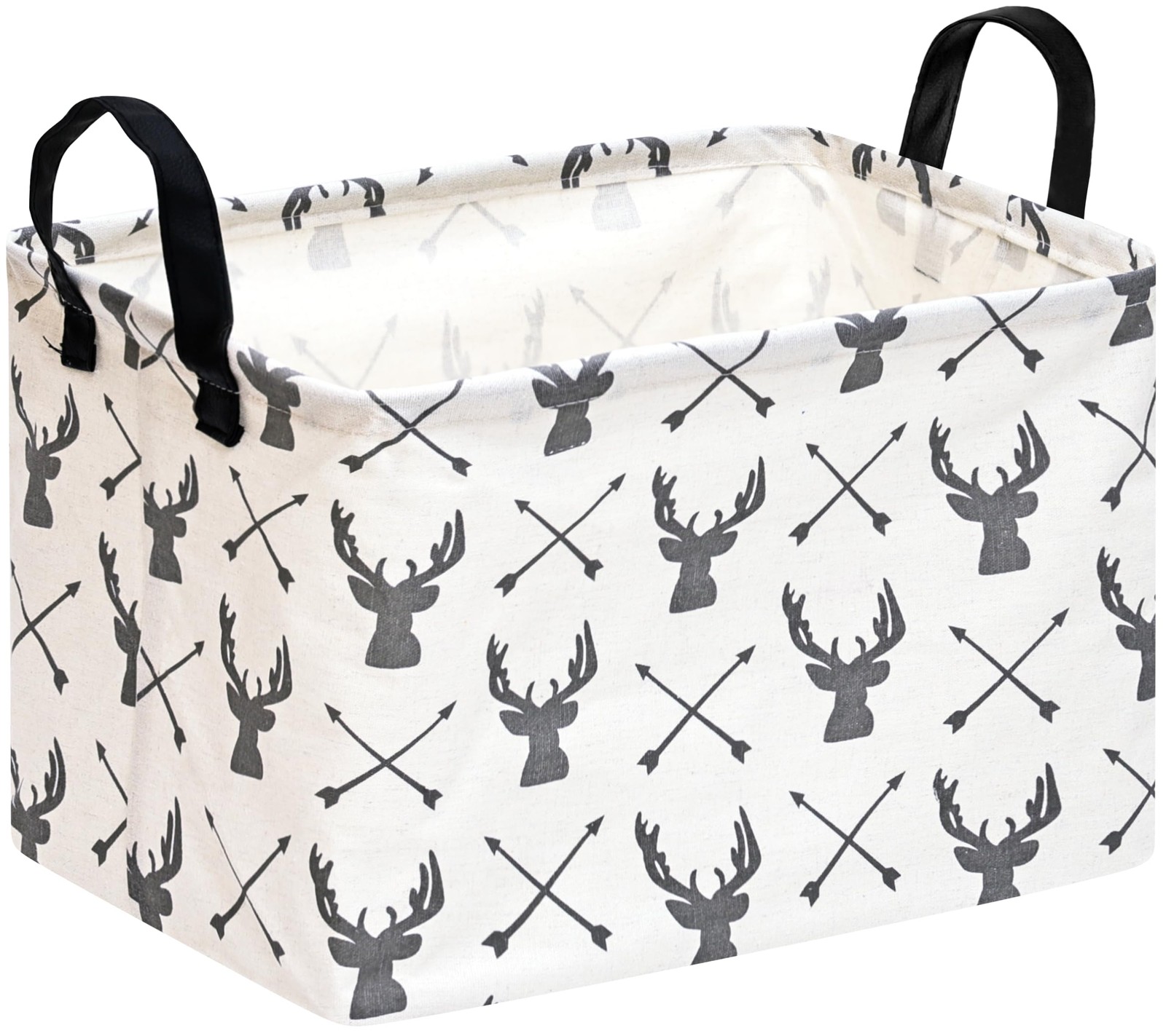 HUAYEE Rectangle Deer Pattern Gift Basket Storage Bin Laundry Hamper Storage ...