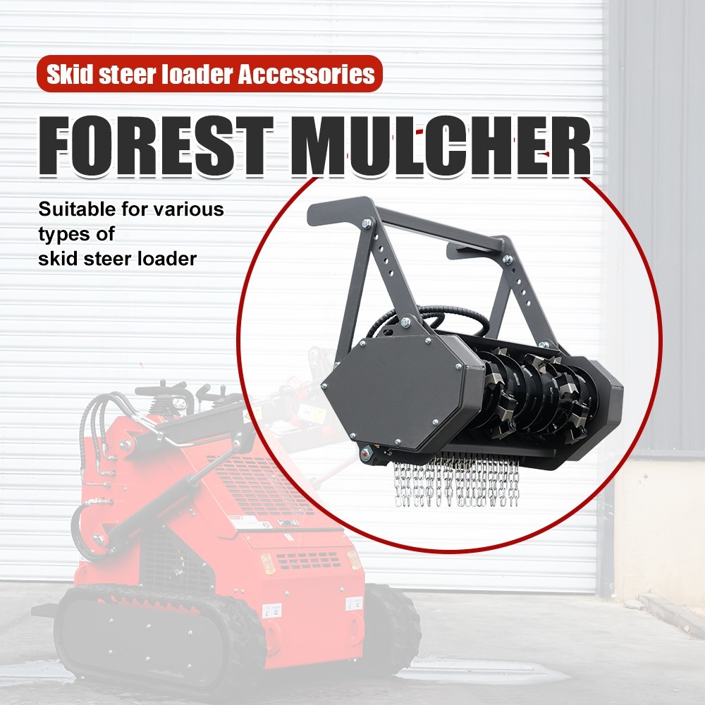 FREE SHIP HUAYEE Mulcher Forestry attachment for HY480C/D mini skid steer