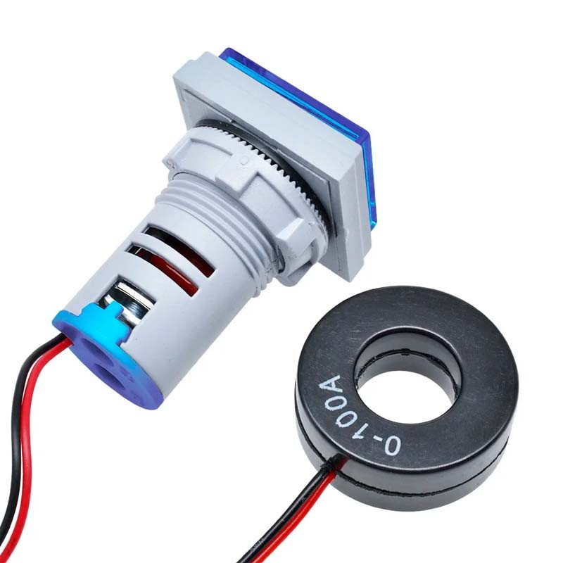 AC 60-500V 0-100A 22mm 3 in 1 Voltmeter Ammeter LED Digital Volt/AMP Meter HOT