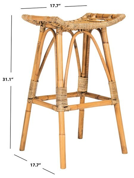 Safavieh Leda Rattan Bar Stool, Reduced Price 2172724950 WIK6511A