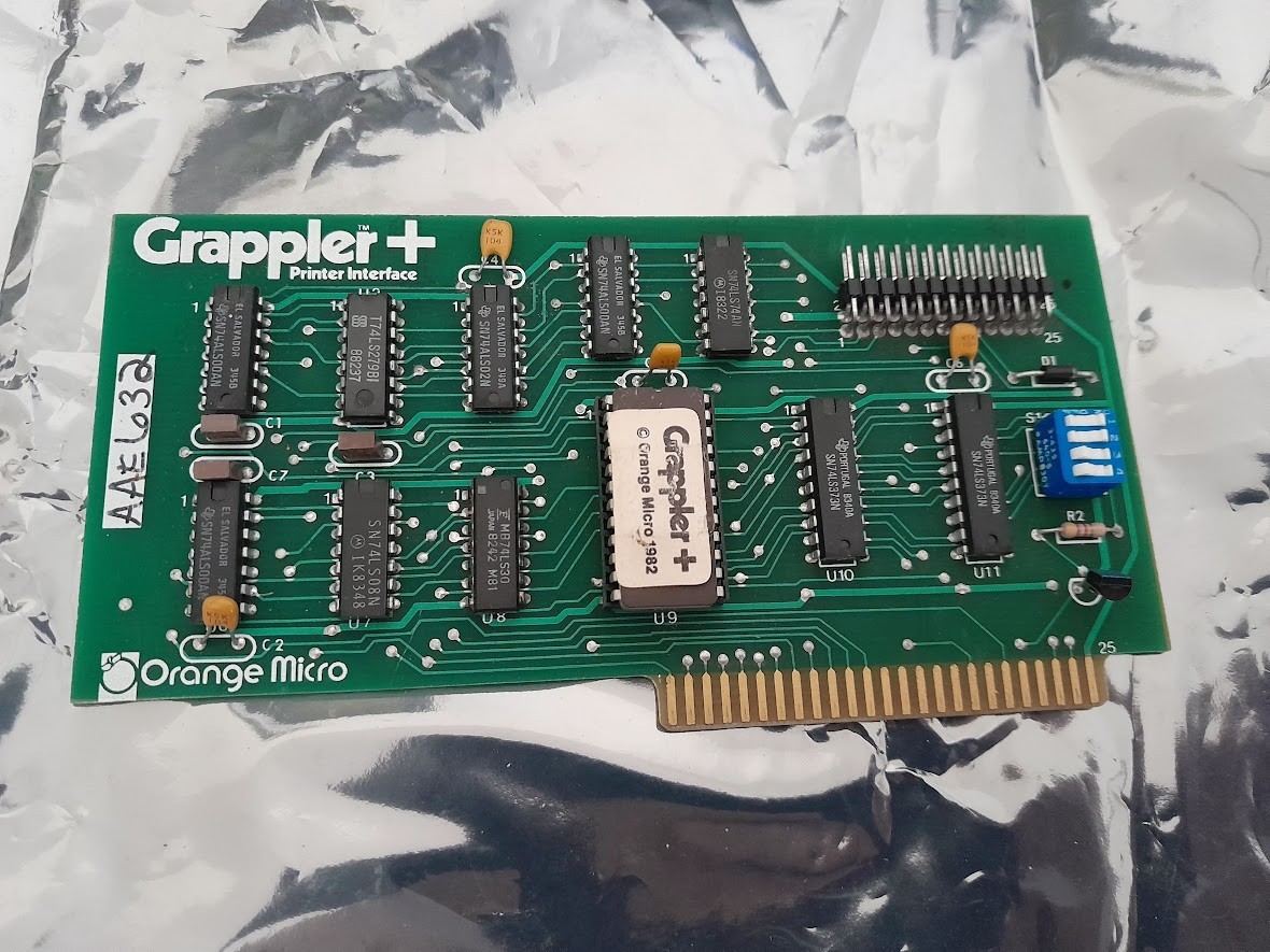 Grappler+ Plus Printer Interface by Orange Micro for Vintage Apple II Computers