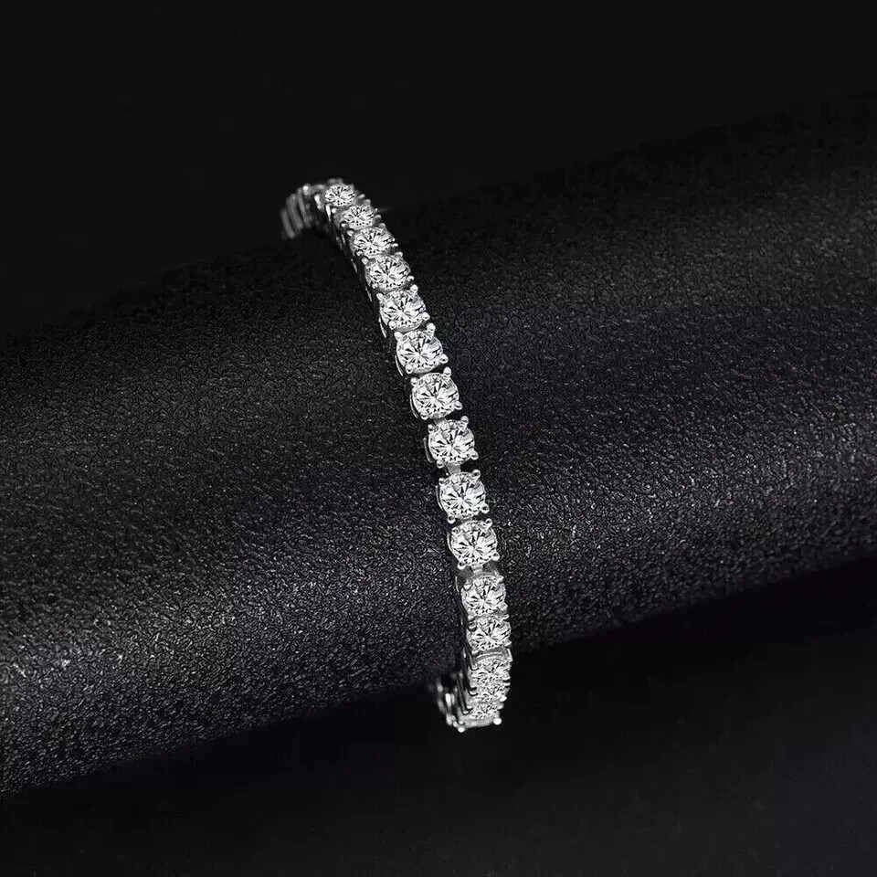7.00Ct Round Lab Created Diamond Women's Tennis Bracelet 14k White Gold Finish