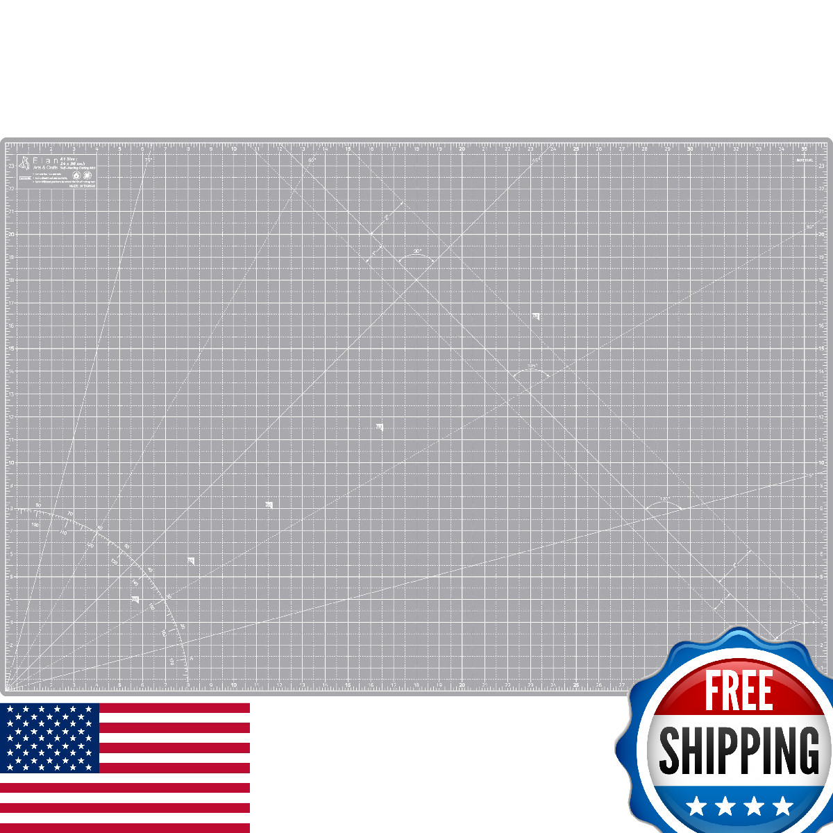 Elan Self-Healing Cutting Mat 24x36 Craft Board Sewing Quilt Hobby Gray