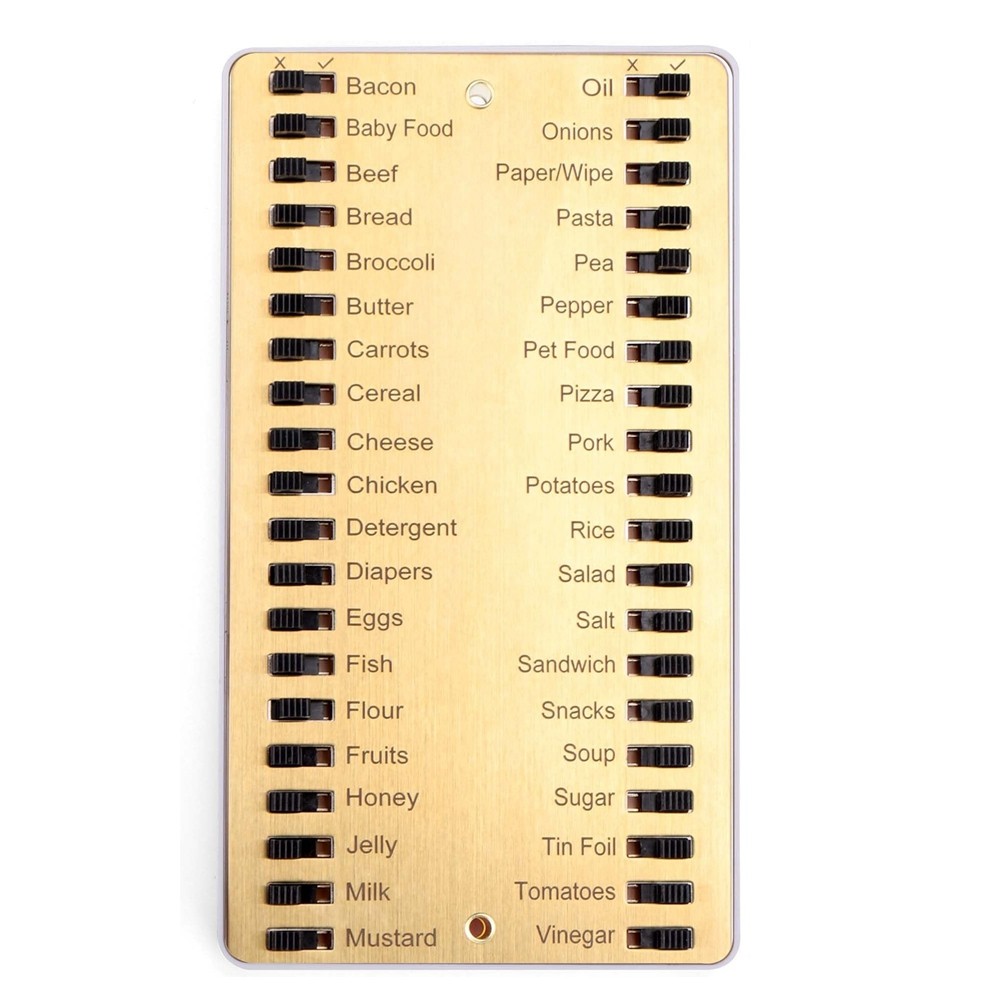 Metal Grocery List,Reusable Shopping List,Metal Sliding Shopping List4598