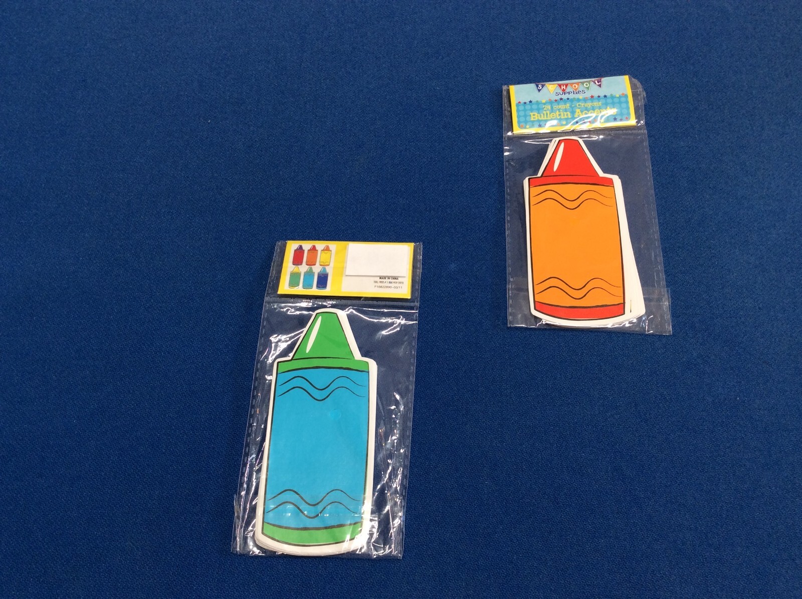 Notes: Bulletin Accents: Crayon design, assorted fun bright colors 24 ct
