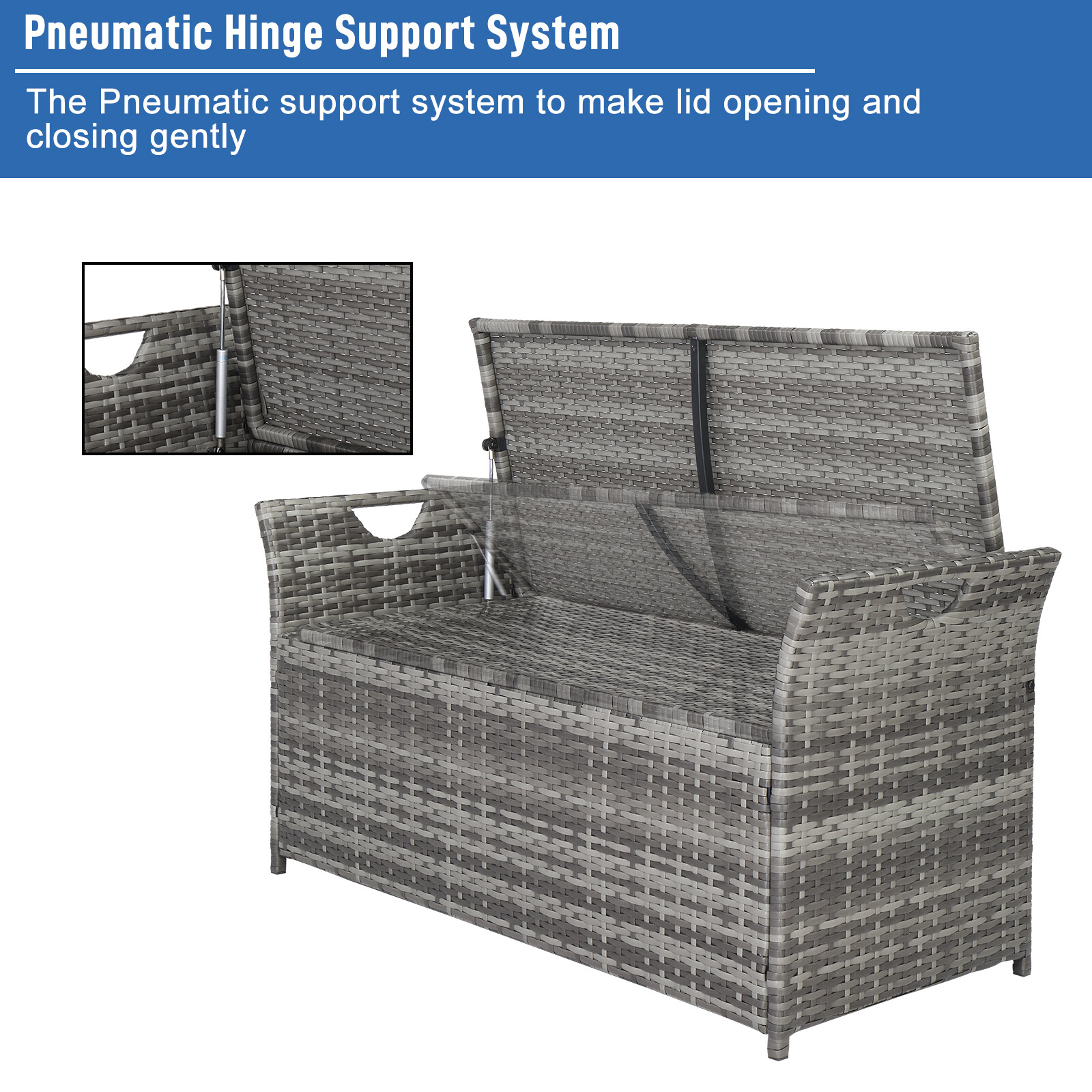 Iron Can Accommodate Gray Gradient Footstool Locker Rattan Locker Beige Mat
