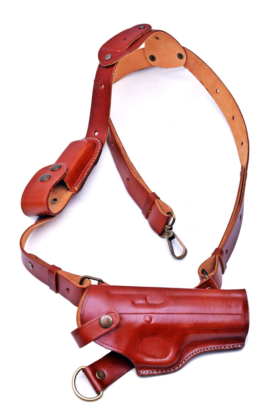 Leather Chest Holster For Desert Eagle - Genuine Leather - Handmade