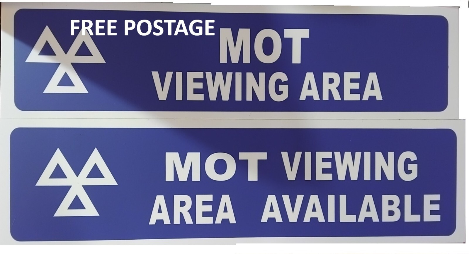 MOT VIEWING AREA SIGN Pack  3 Yr NO FADE MATT VINYL WARRANTY 600 x 150 x 4mm