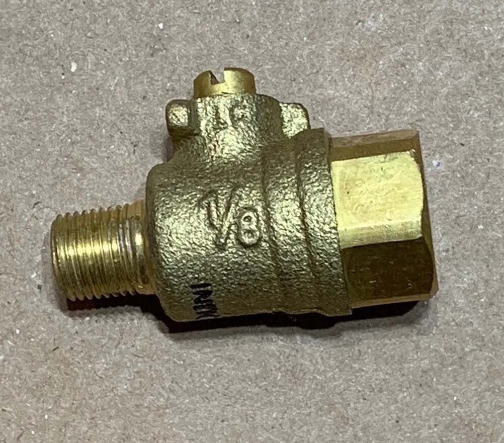 Replacement 1/8" x 1/4" NPT Test Cock Port - For Tapped Ball Valve 1/8 in Male