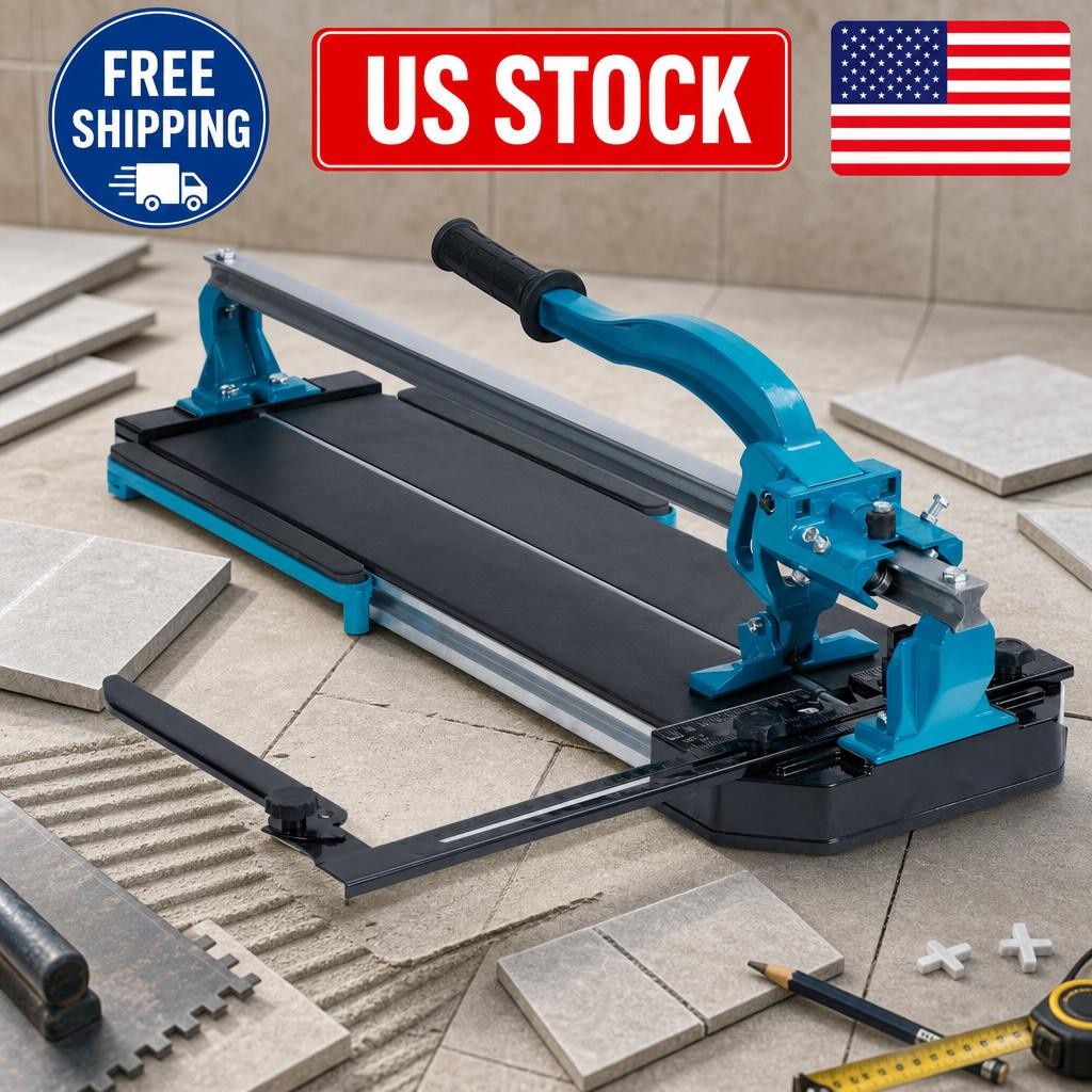 48 Inch Manual Tile Cutter Tool, Single Rails, Durable Aluminum Alloy Frame