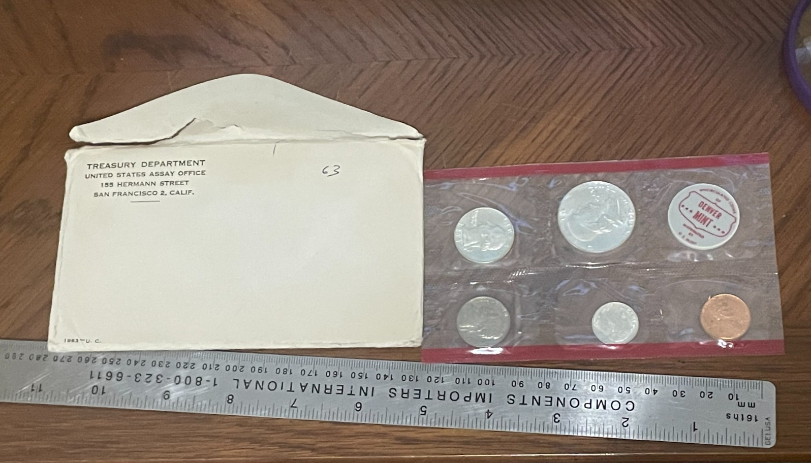 1963 D Uncirculated Mint Set W/O OGP