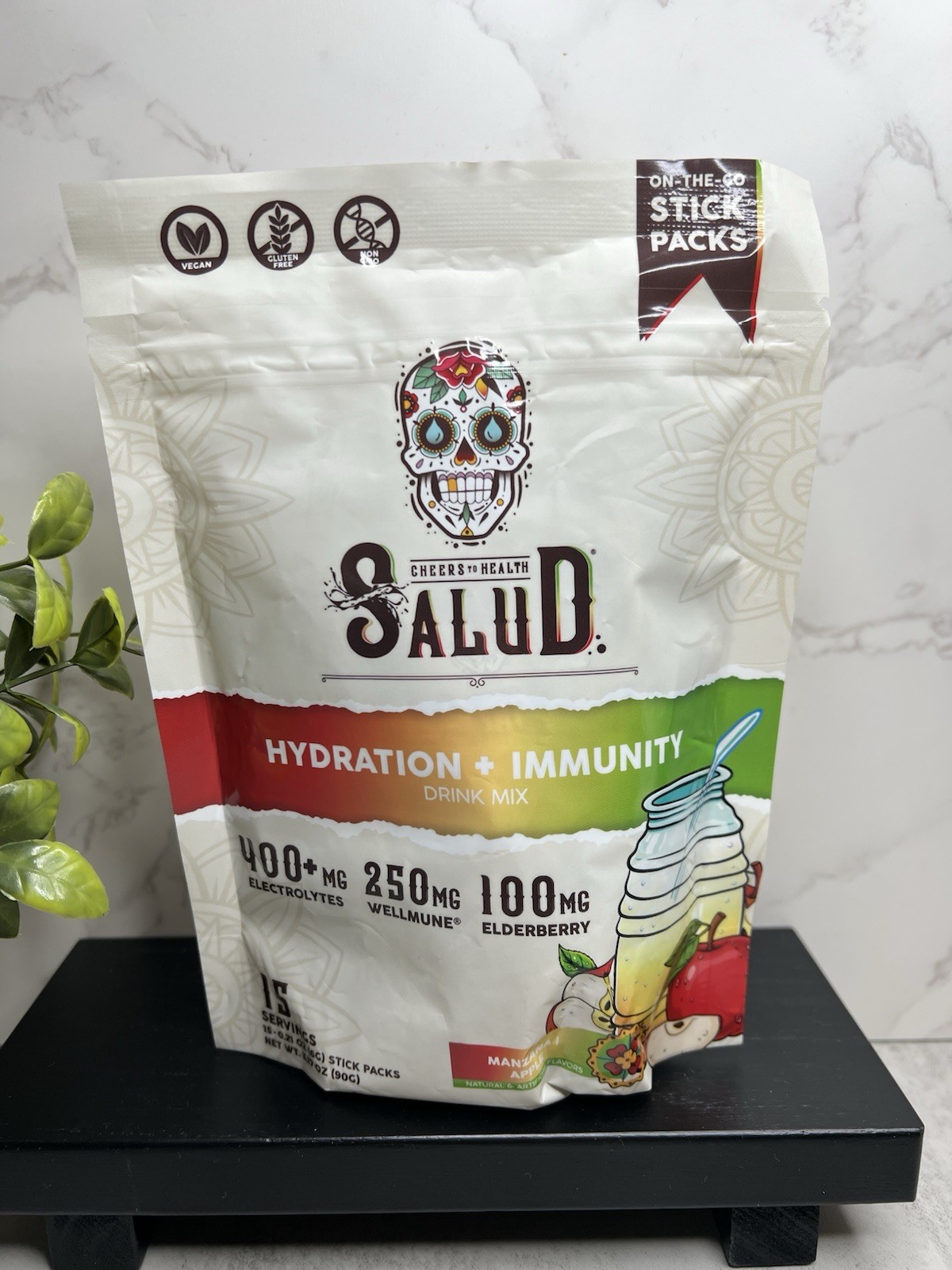 Salud Hydration+Immunity Electrolyte Drink Mix Vegan Exp 05/28
