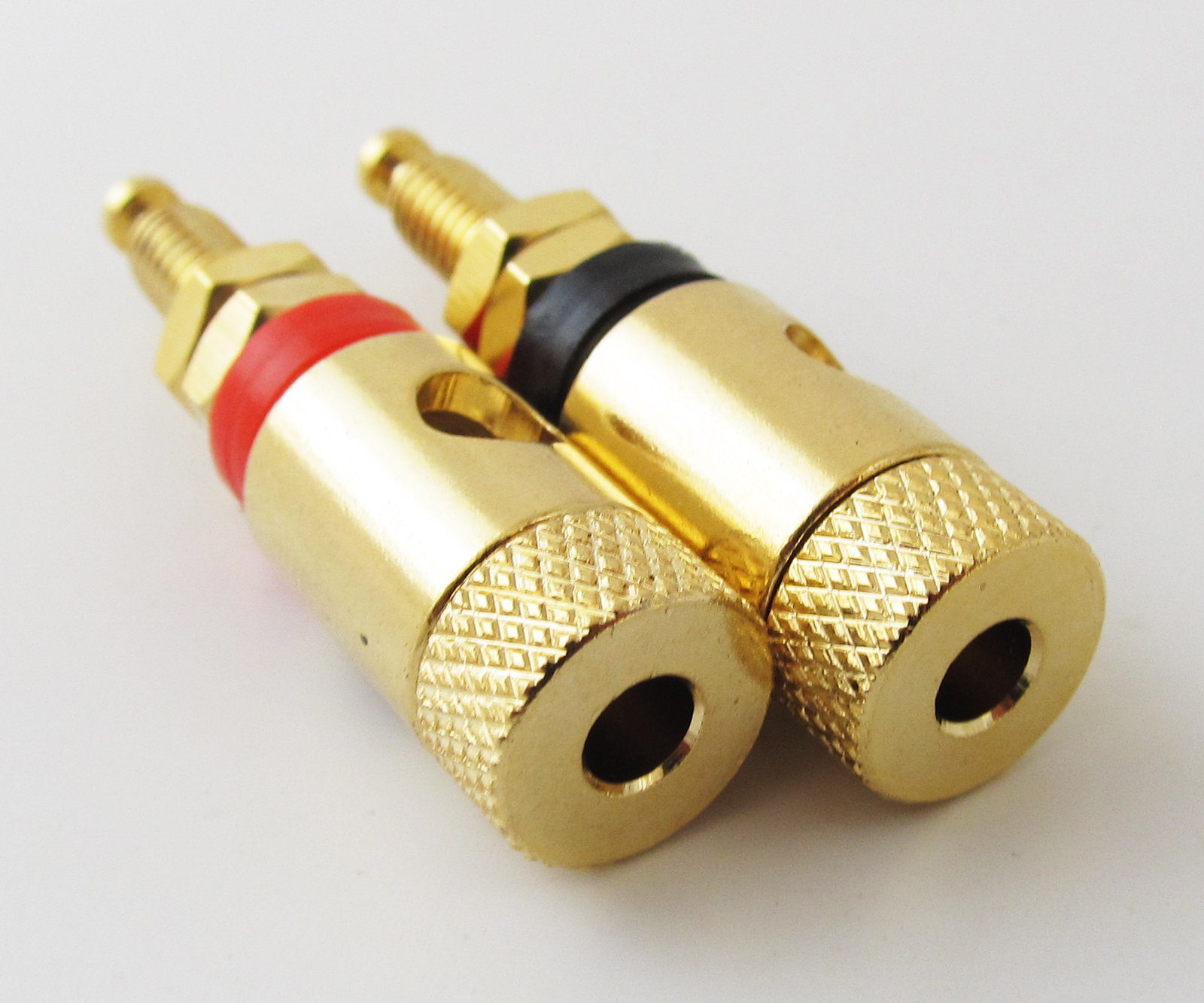 2pcs Gold Plated Binding Post 4mm Banana Plug Amplifier Speaker Socket O.D:11mm