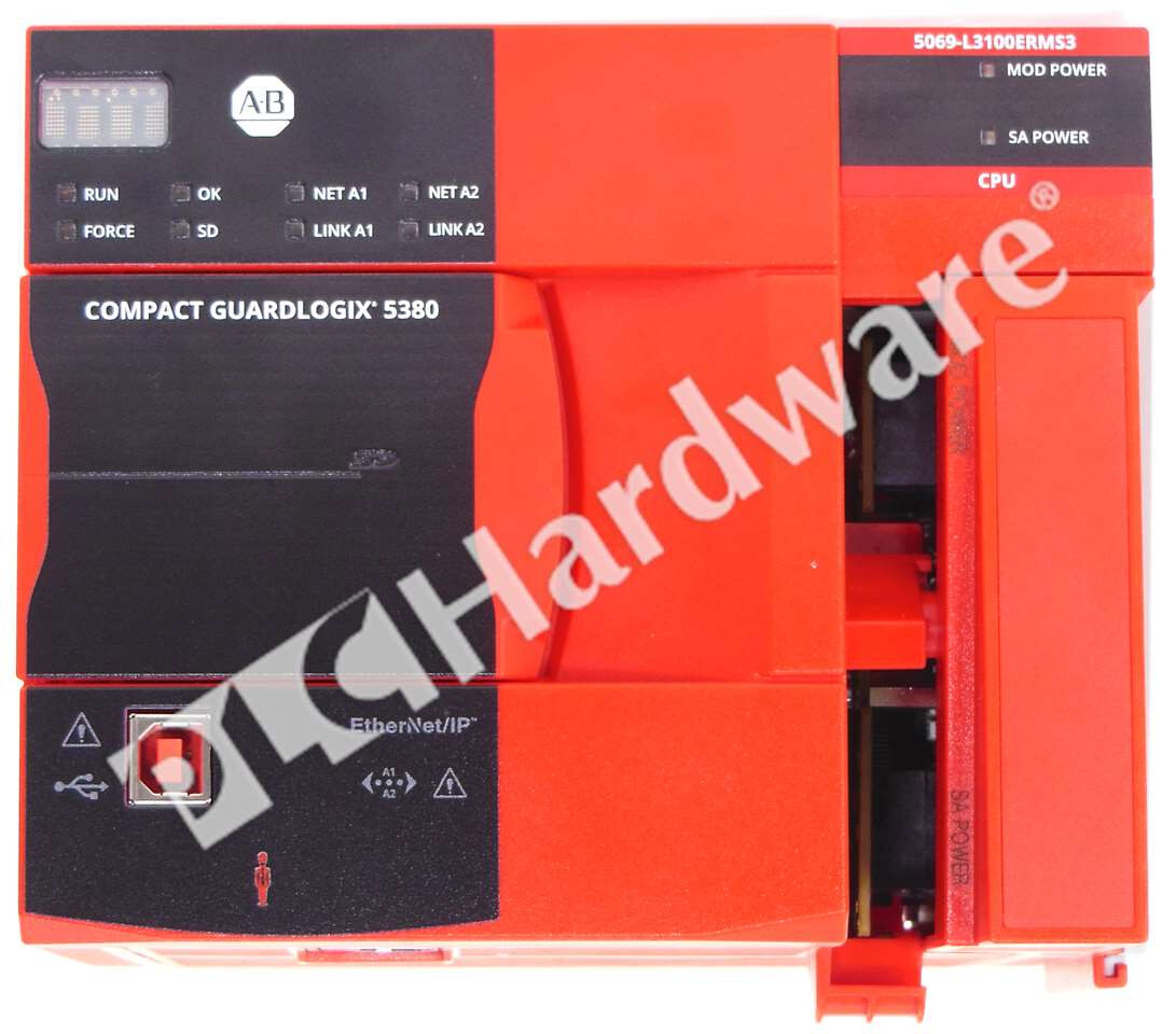 Surplus Allen Bradley 5069-L3100ERMS3 /A 2022 GuardLogix 5380 Safety Controller