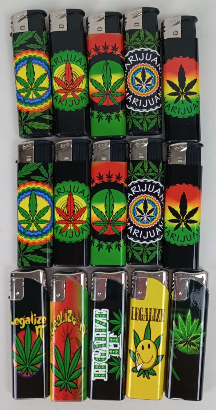 Lot of 15 GStar Lighters Brand New Marijuana Themed