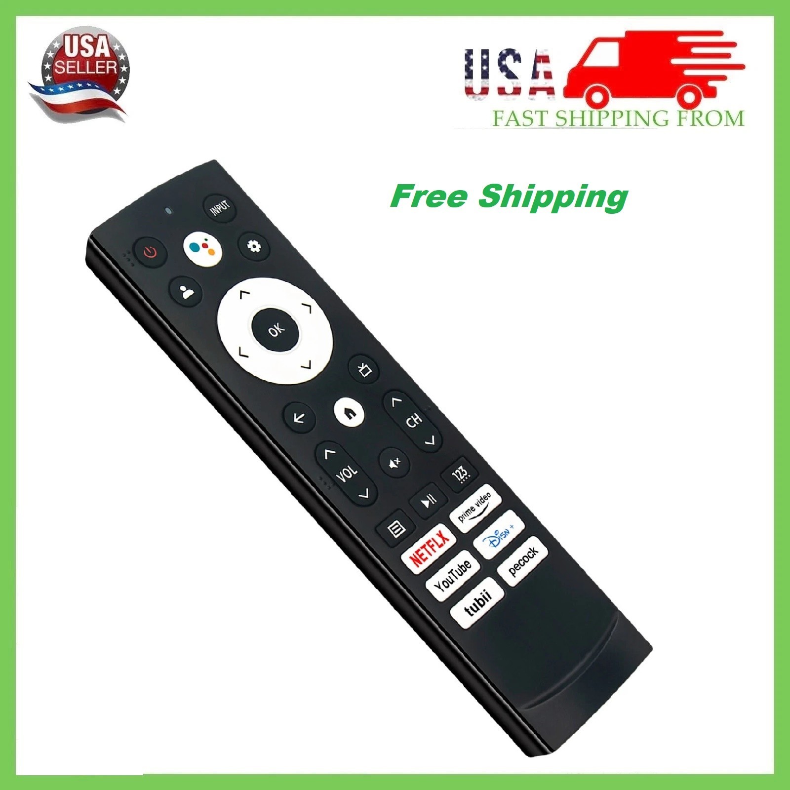 ERF3M90H Remote Control for Hisense Smart Google TV 50A68H 55A6H 65U6H 75U6H