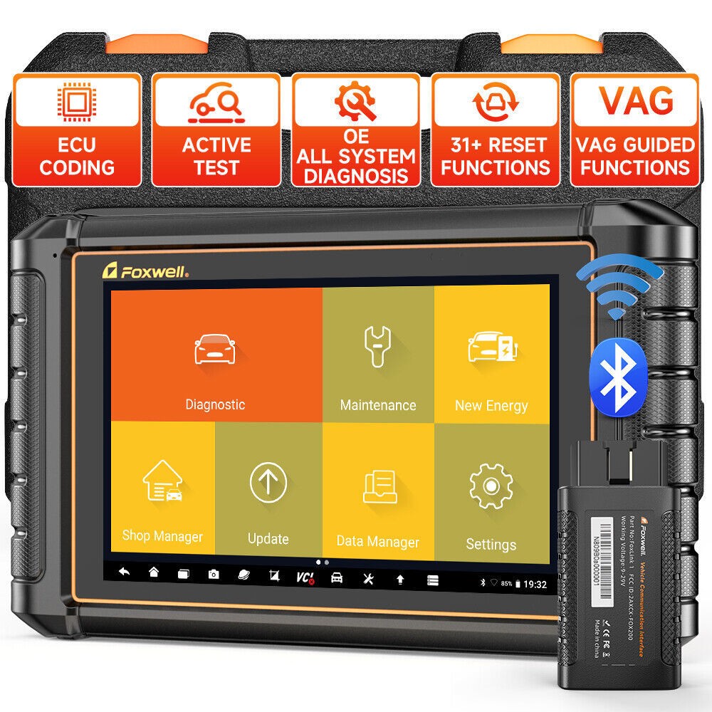 FOXWELL NT909 BT Full System Bidirectional OBD2 Diagnostic Scanner ECU Coding