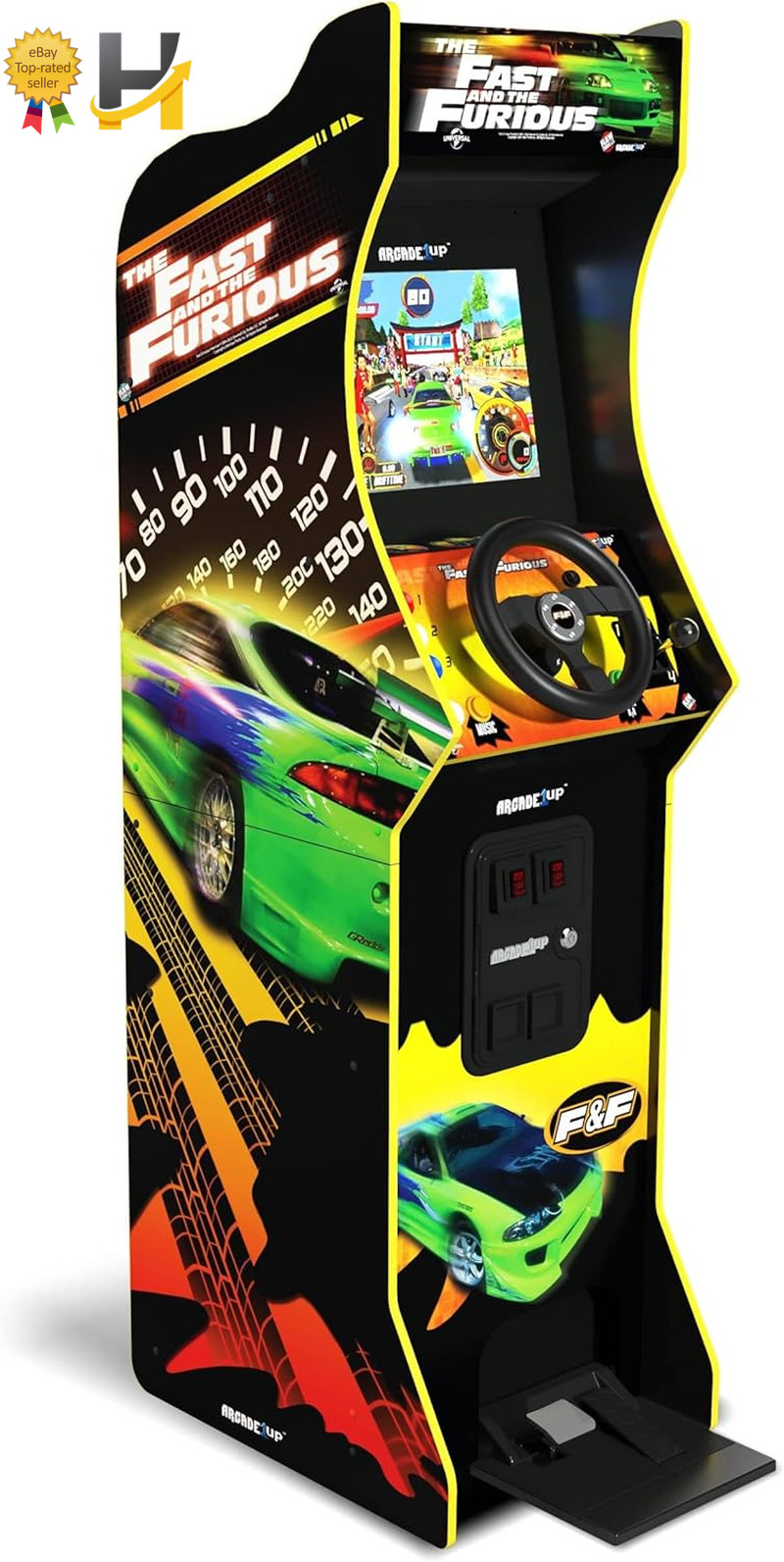 Arcade1Up The Fast and The Furious Deluxe Arcade Game Machine 17" LCD Cabinet