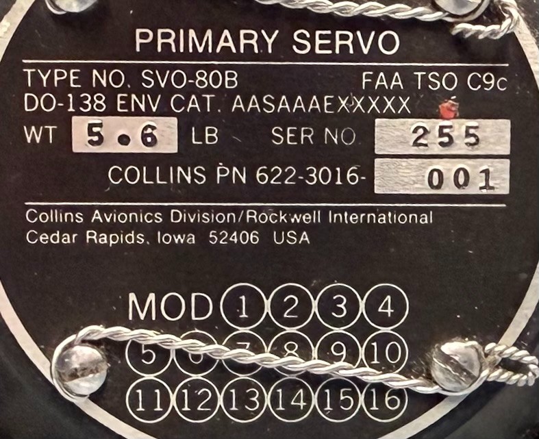 Primary Servo SVO80B 622-3016-001 Removed Working