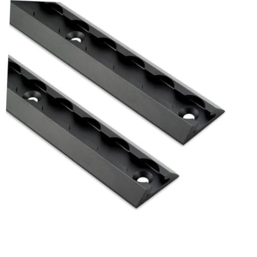 12" Venture Track T-6 12 Inch (2 Pack) Charcoal Gray - Floor Angled Profile
