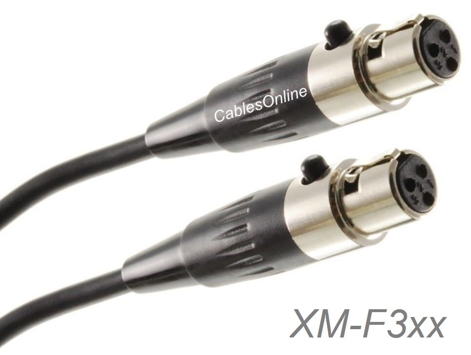 Mini XLR 3-Pin Female to Mini XLR 3-Pin Female Pro Audio Cable