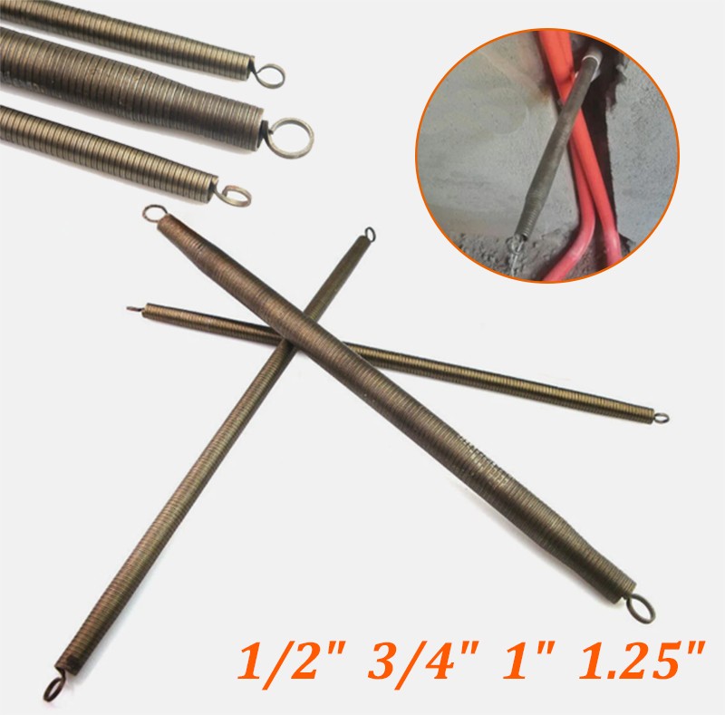 1/2"-1.5" Internal Pipe Bending Spring For 16-32mm PVC Plastic Hose Tube Hooked