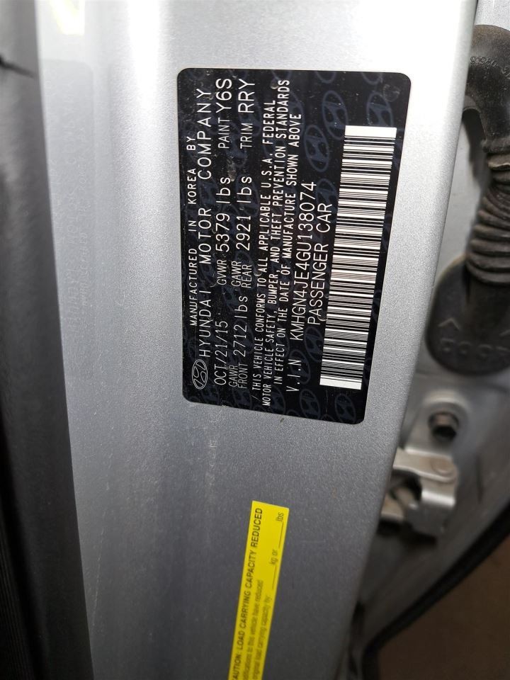 2015-2020 Hyundai Genesis Right Passenger Dash Air Bag Oem