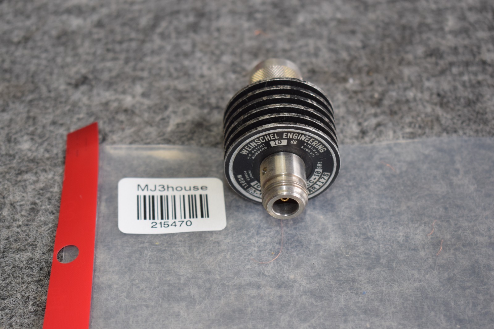 Weinschel 23-10-34 Fixed Coaxial  Attenuator 10W 10dB DC-18.0GHz #215470-R1*B62