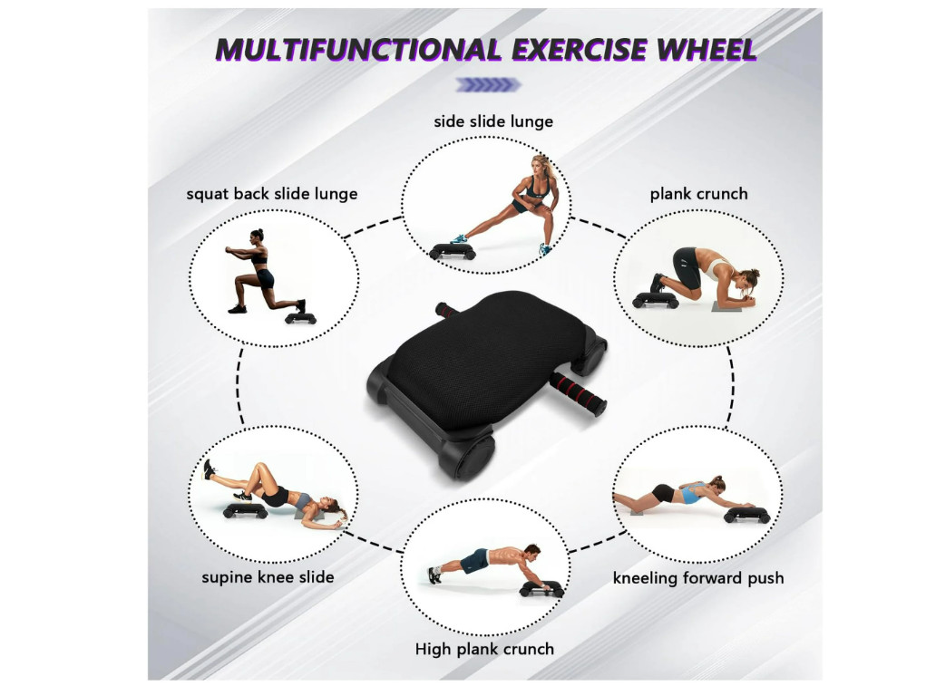 New Ab Roller Wheel Automatic Rebound Abdominal Wheel for Core Workout
