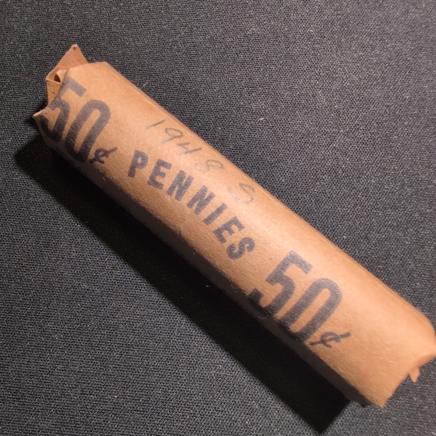 1948-S Lincoln Wheat Cent Penny Roll - 50 Coins - Unsearched Estate