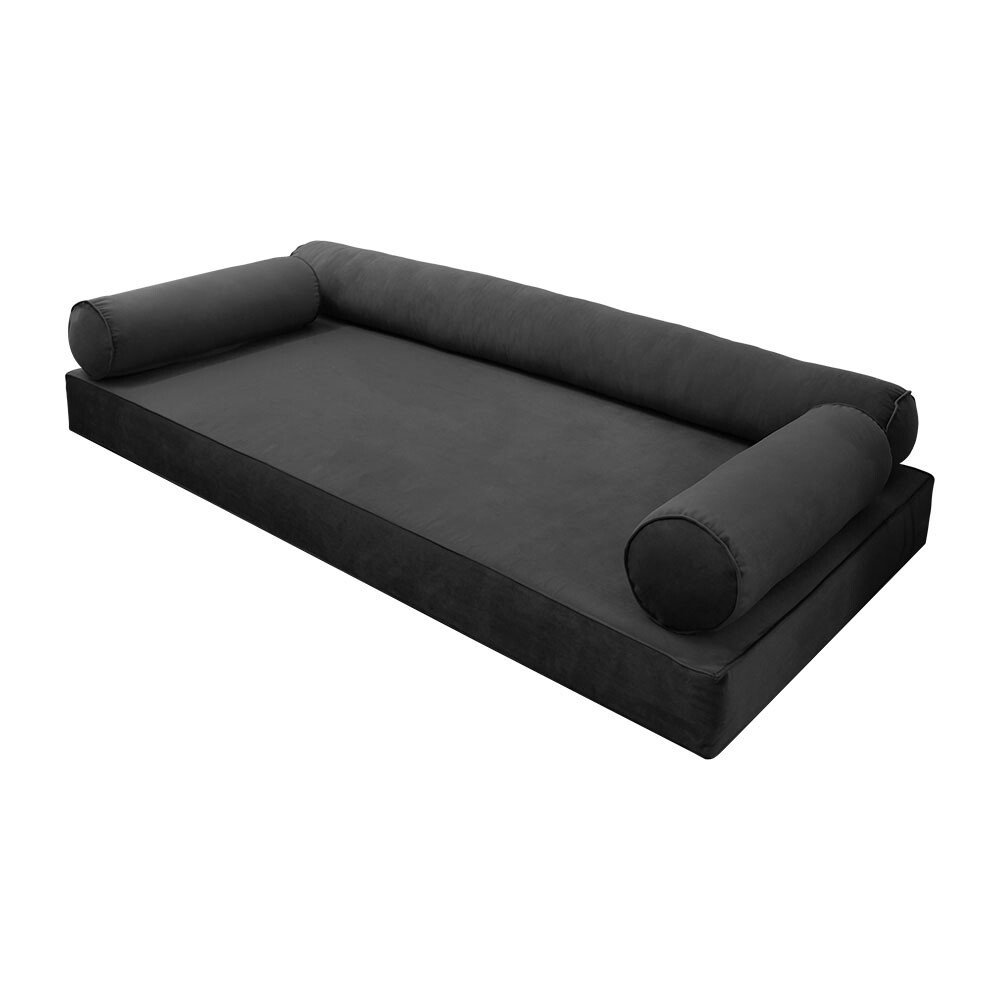 |SLIPCOVER ONLY| V6 Velvet Indoor Daybed Mattress Pillow Pipe Trim Twin AD350
