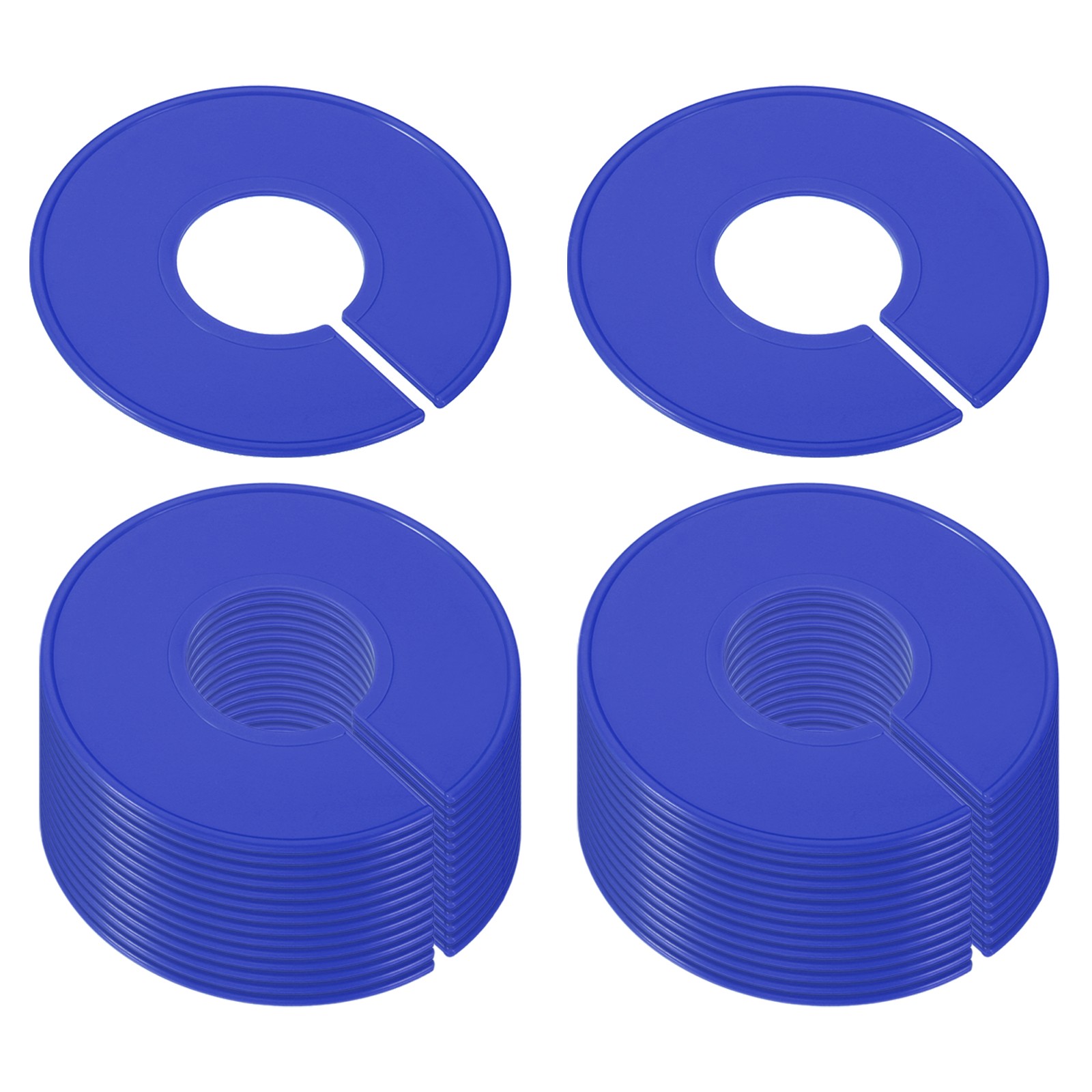 30 Pcs Dark Blue Clothes Dividers Size Dividers Round Separator for Closet