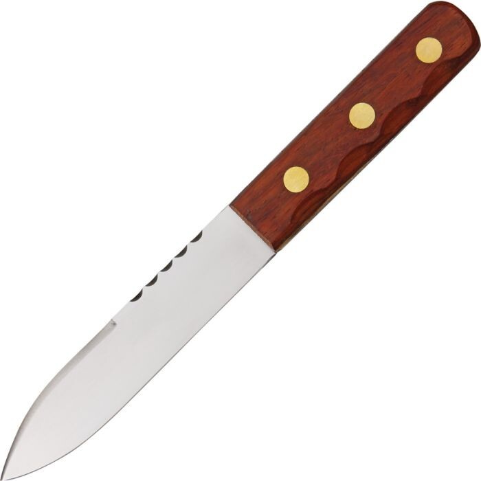 J. Adams Sheffield England Fixed Knife 4.88 Carbon Steel Full Blade Wood Handle