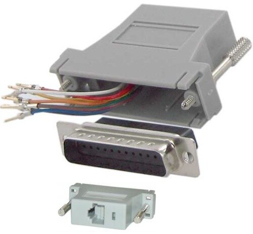Lot10 DB25pin Male~RJ45 Jack Modular Adapter 8P8C for Network/Ethernet Cat5e/6