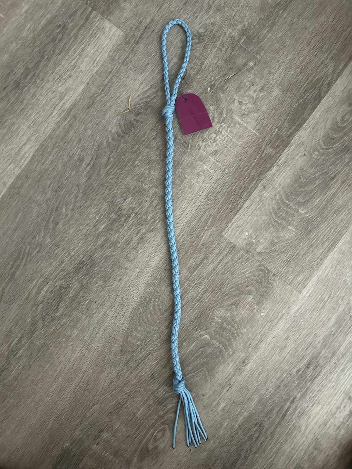 Light Blue Over Under Whip Made From Paracord