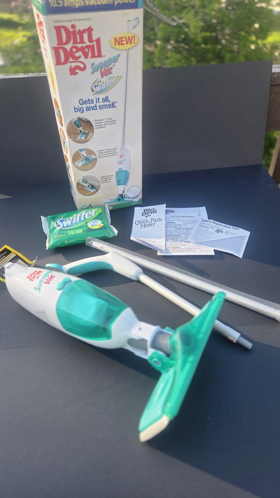 Dirt Devil Sweeper Vac With Swiffer 083000 Rare NEW Vintage 2003 Missing Charger