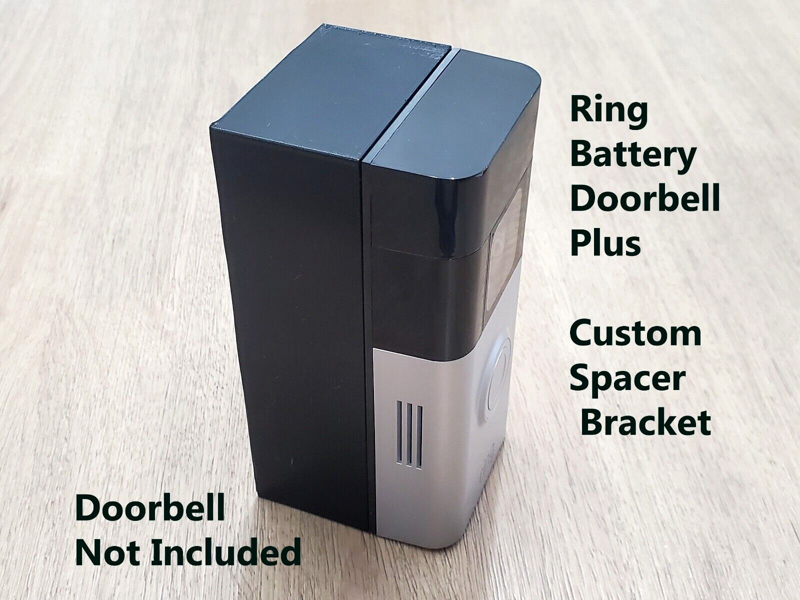Ring Battery Doorbell Plus Custom Expander Spacer Mounting Bracket 0.5"-3.5"