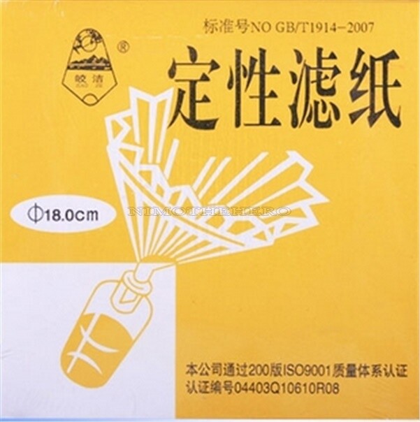 Analysis Filter Paper/ Qualitative 30-50ΜM 180Mm 100Pcs/Pack Filting Paper pc