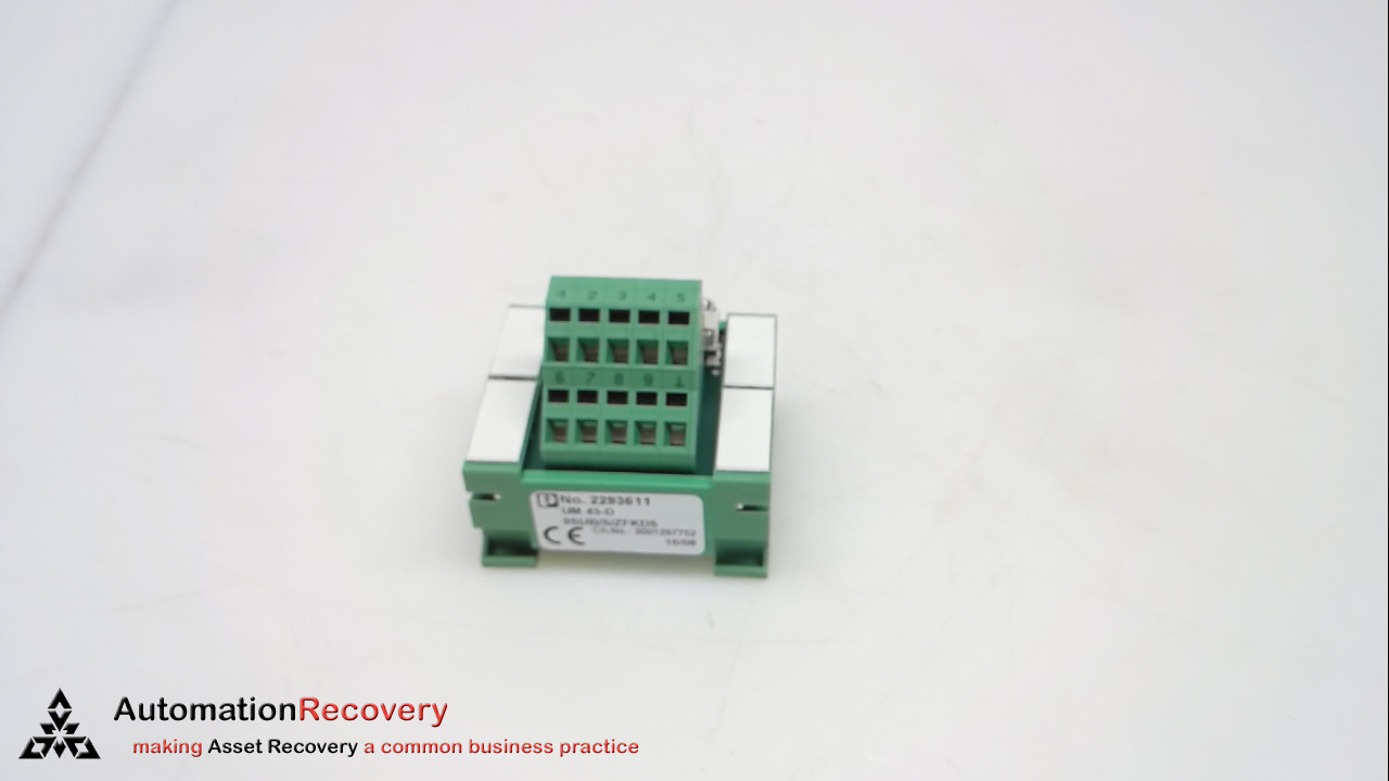 PHOENIX CONTACT 2293611, INTERFACE MODULE, 9 POSITION, NEW* #247953