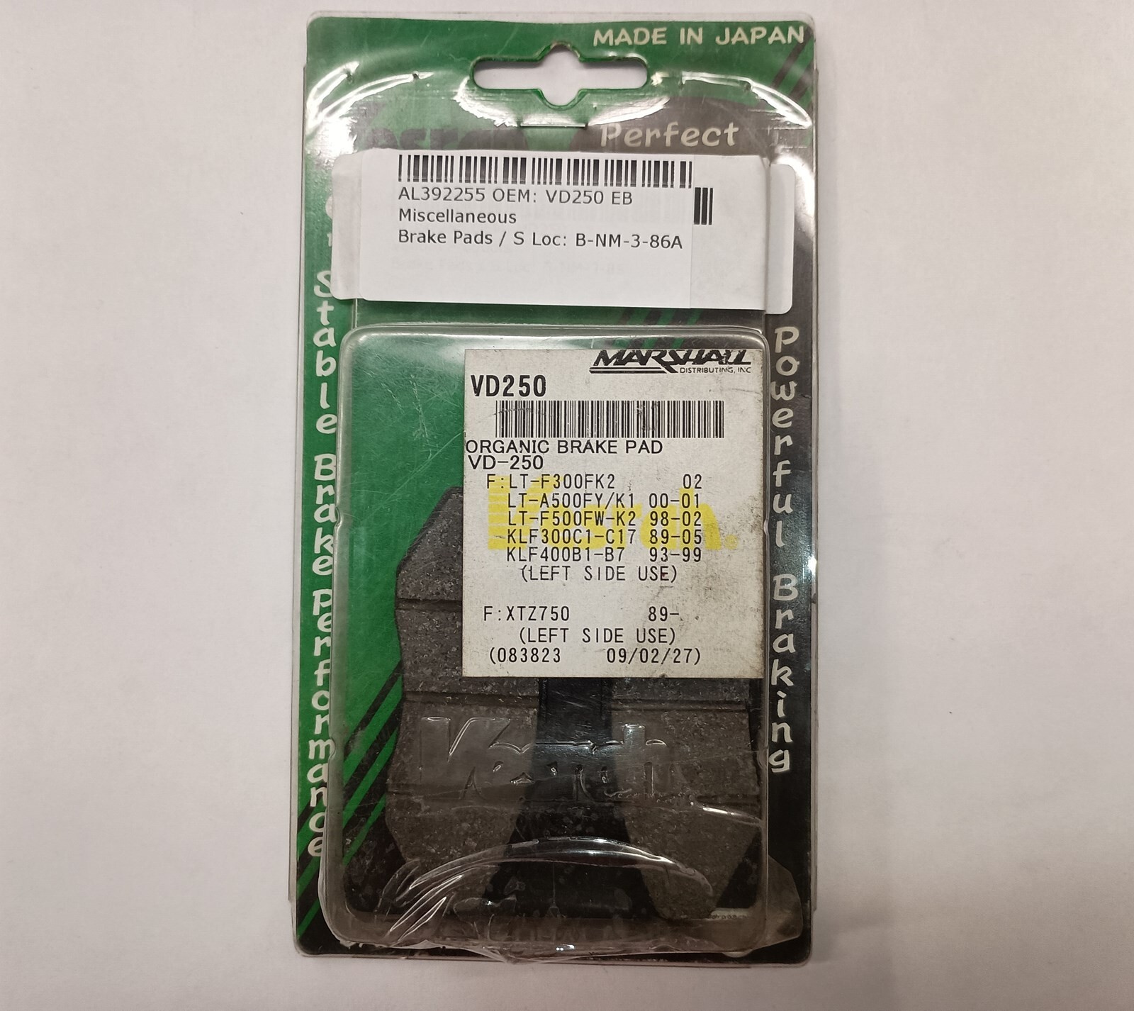 NOS New Versrah Pads Brake Pads Shoes Fits Various Models OEM VD-250 FA165