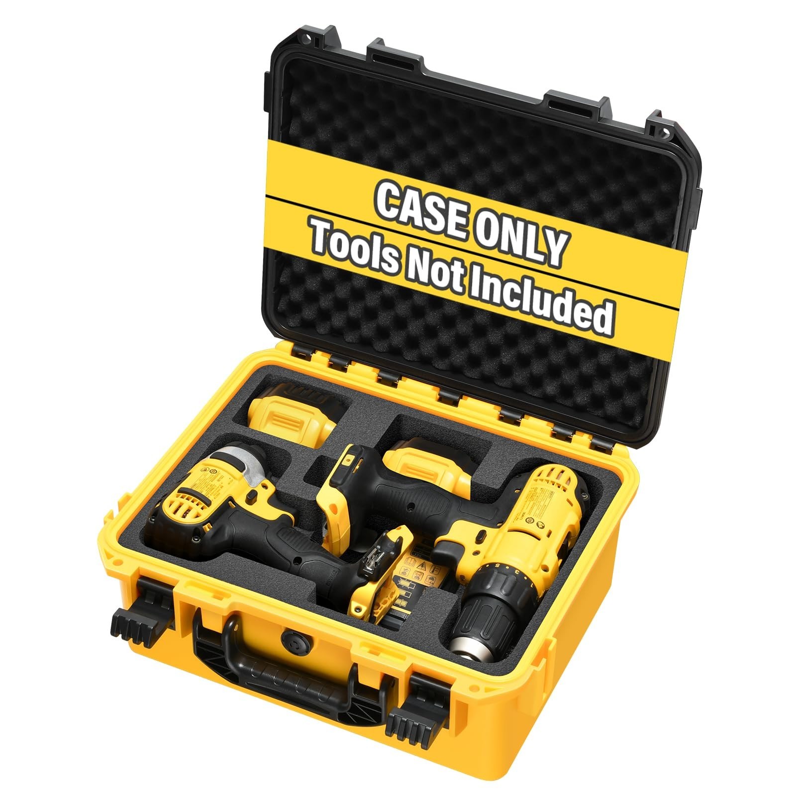 Waterproof Hard Case for Cordless Drill/Impact Driver Set - Custom Foam Insert,
