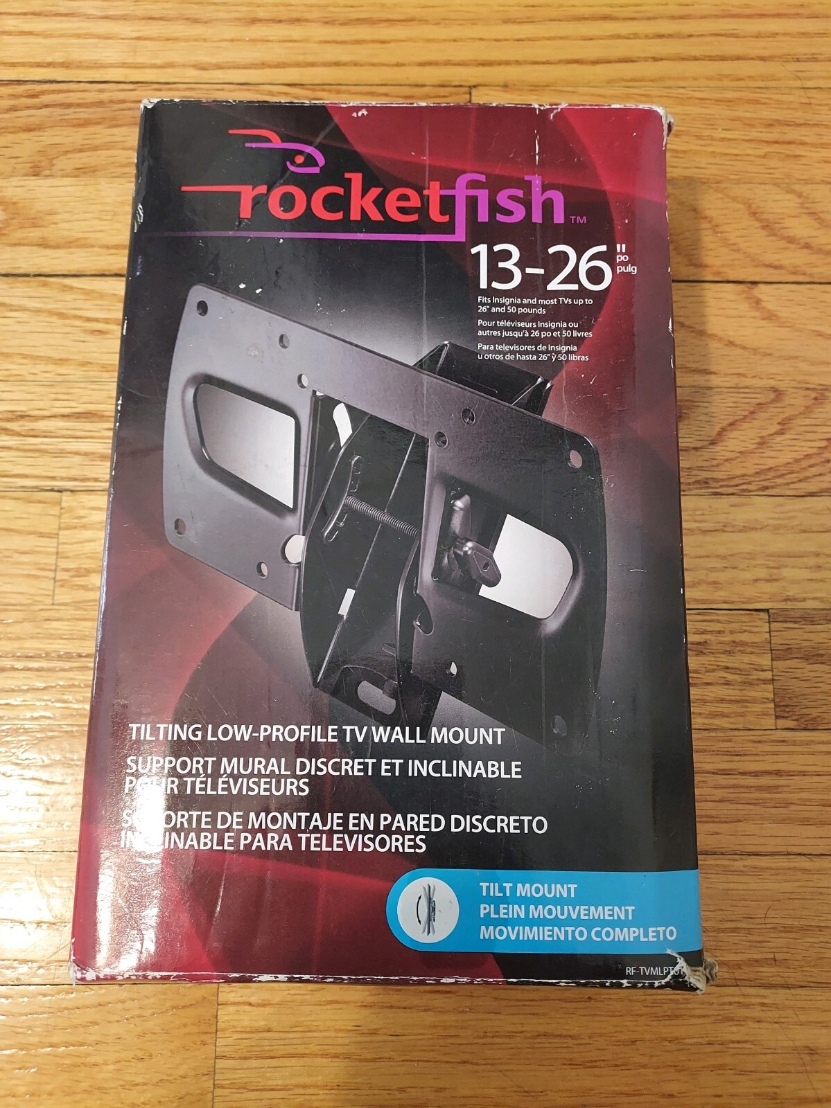 Rocket Fish 13"-26" 50LB capacity Tilting Low-Profile TV Wall Mount