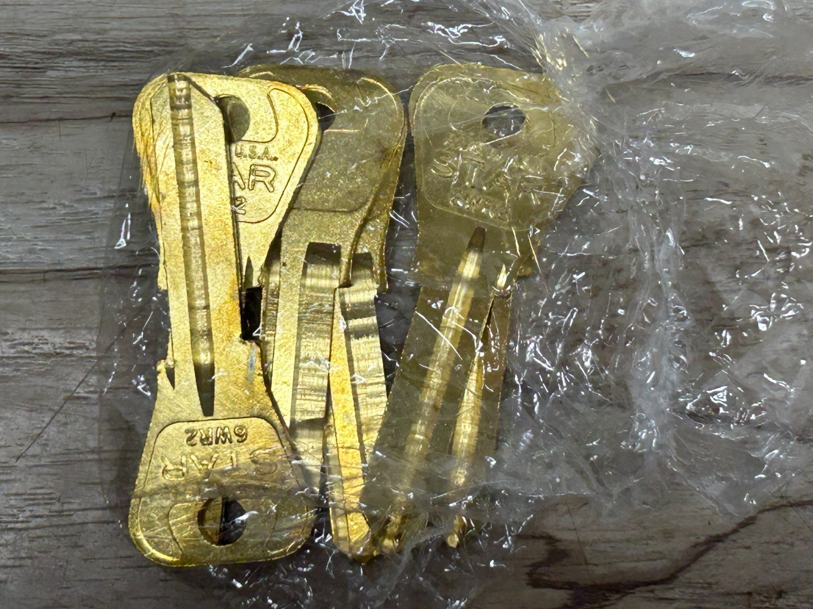 STAR Locksmith Supplies Brass Key Blanks 6WR2 Set Of 6 Made In USA NOS