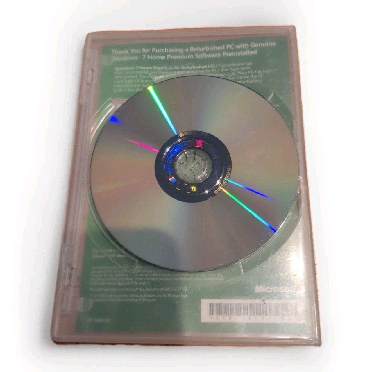 Microsoft Windows 7 Home Premium Software For Refurbished PCs (No Product Key)