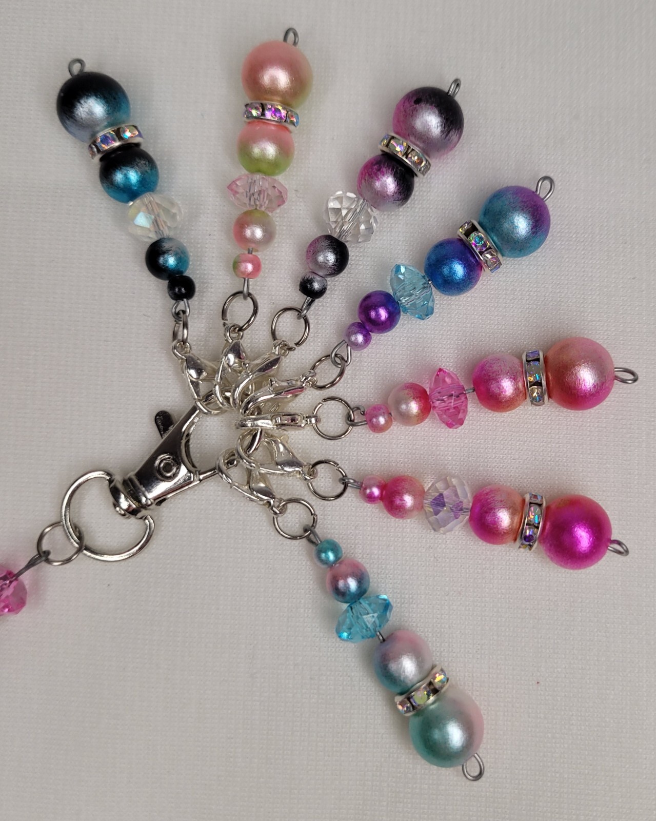 Stitch Markers Set- Beaded, Handmade