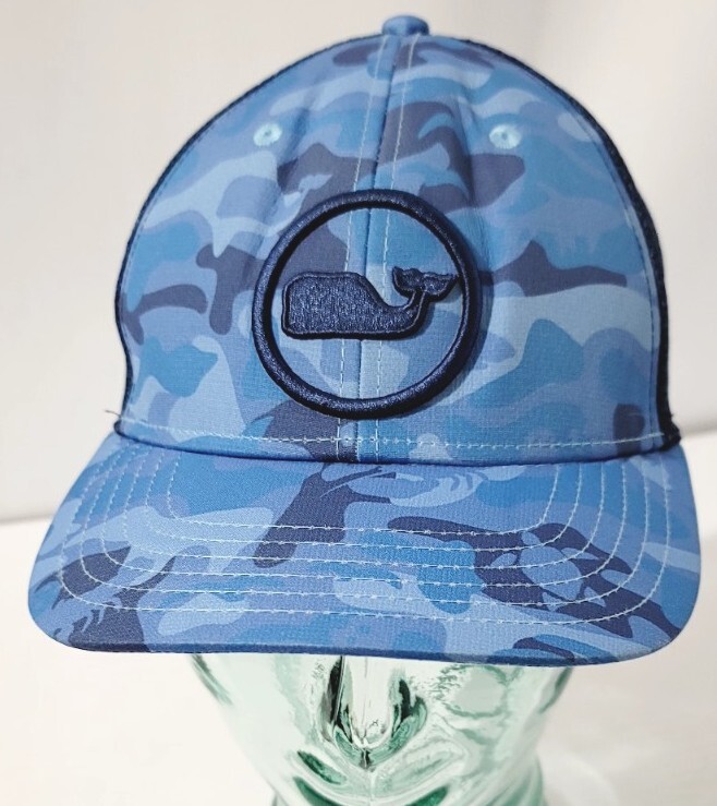 Vineyard Vines Cap "Classic" Fit Players "Camo Blu" Cap Ships FREE w/ Buy It Now