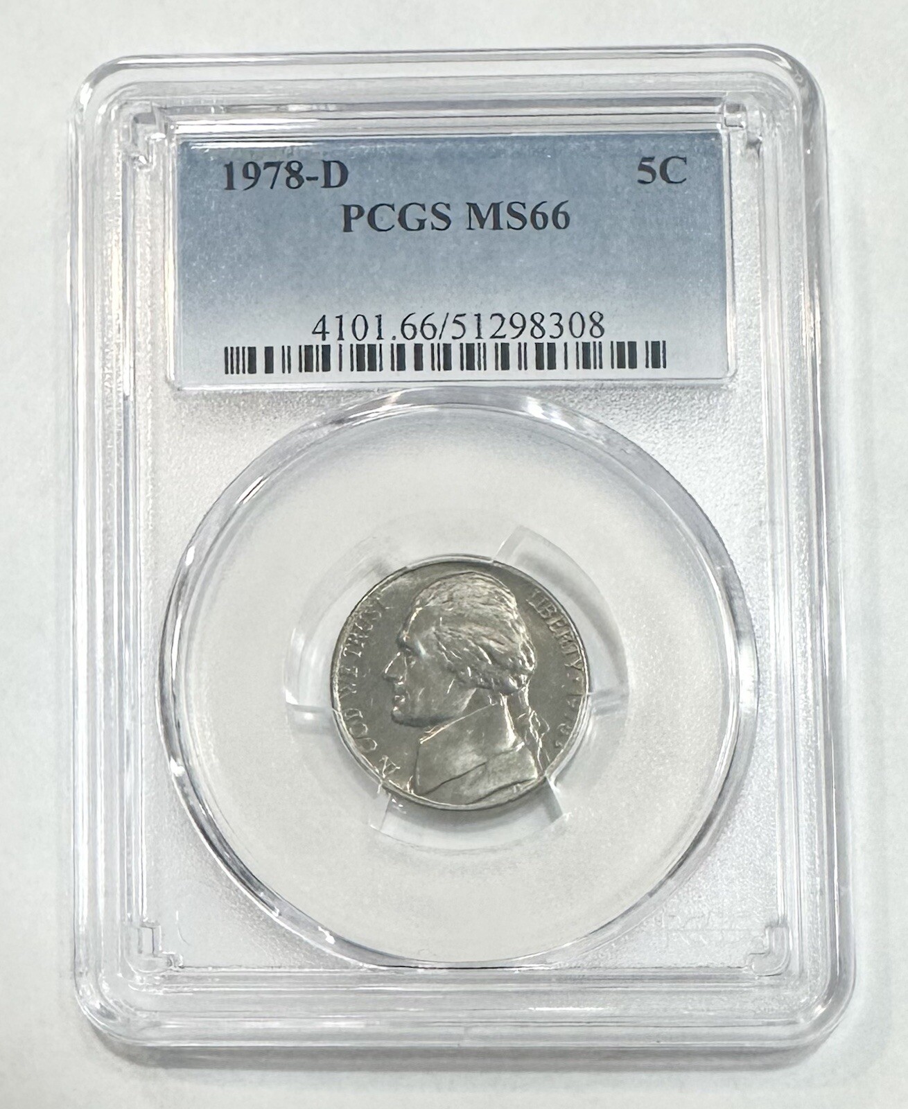 Jefferson Nickel 1978 D PCGS Graded MS 66 Uncirculated 5c Rare Low Pop Coin