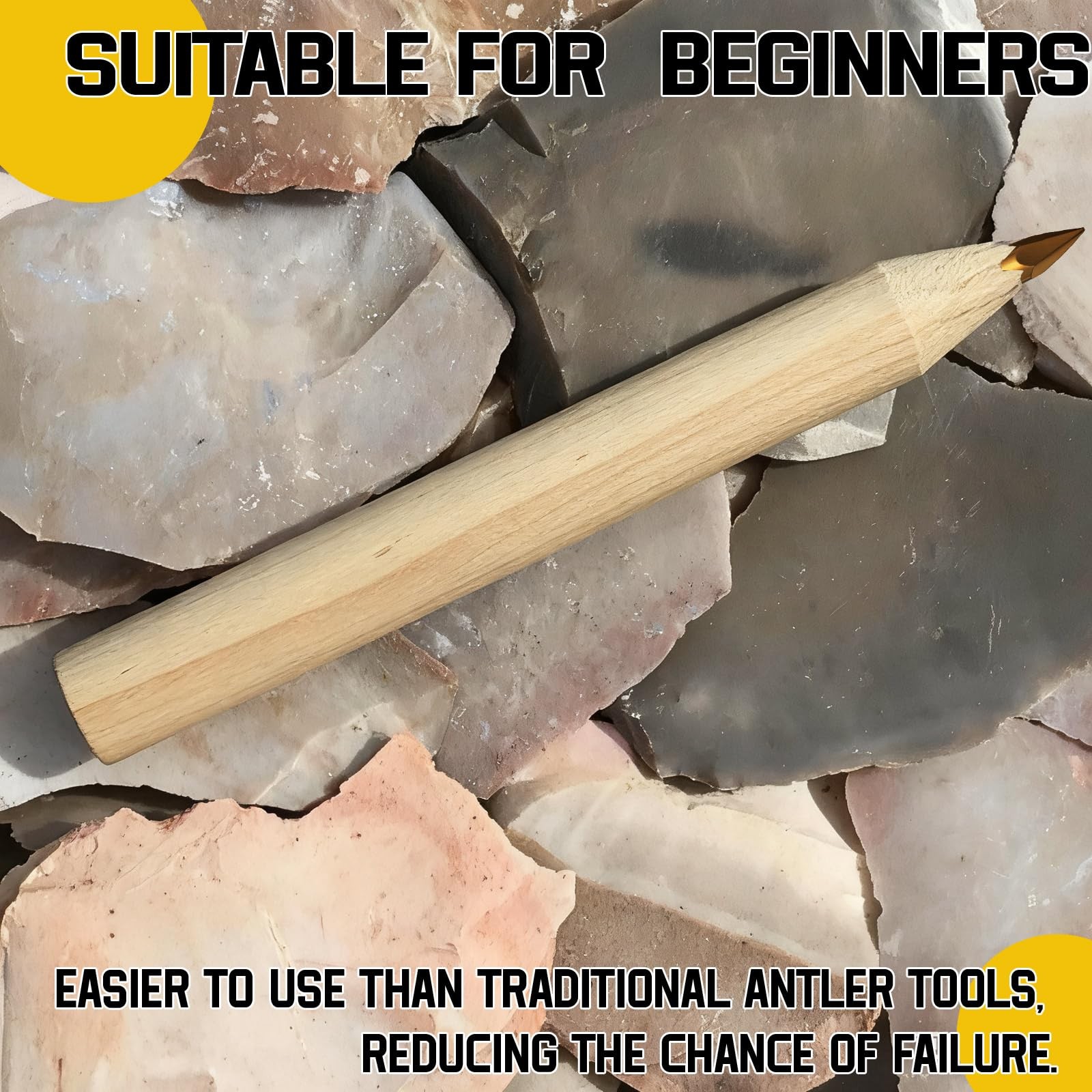 Therwen 12 Pack Brass Flint Knapping Tool 3.5 Inch Nails Flint Knapping Tools...