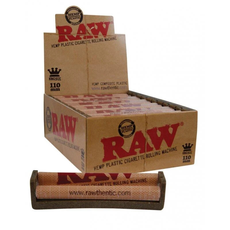 RAW 110mm Rolling Machines – 12 Pack Retail Display | For King Size Papers