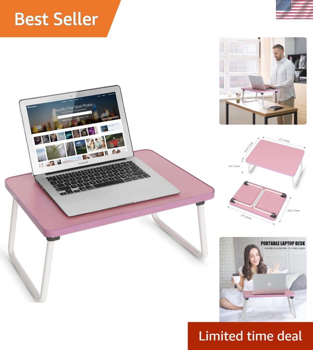 Multifunctional Pink Lap Desk: Easy to Store, Perfect for Every Occasion
